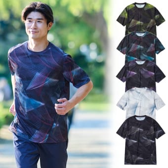 氷撃冷感(R)-10℃プリント半袖Tシャツ